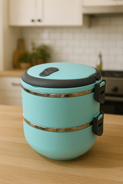 CEZVE HOME وعاء طعام حراري من الفولاذ المقاوم للصدأ مكون من طبقتين |   صندوق ...