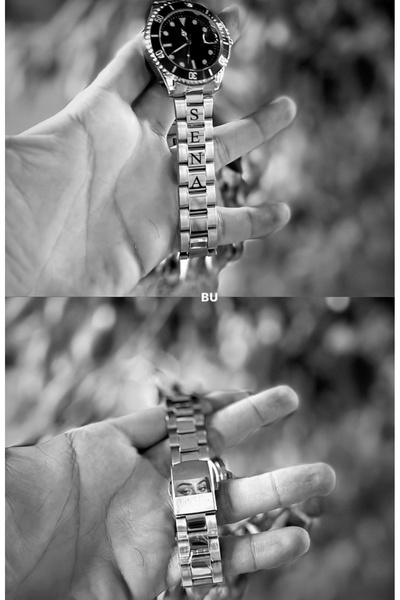 Çelik Göz Baskılı ve İsim İşlemeli Erkek Kol Saati - En Güzel Hediye