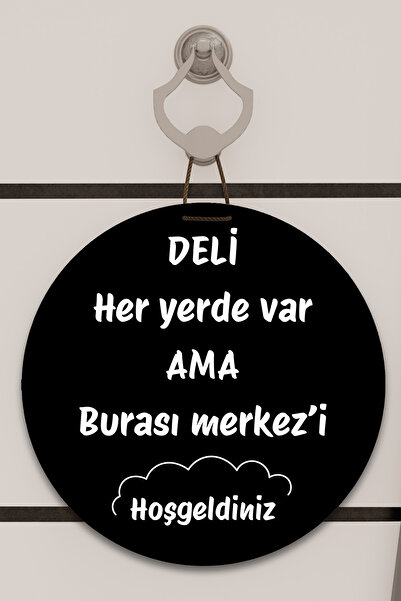 Dormot Dijital Baskı Siyah, Standart, Hello Çiçek Temalı, Kapı süsü, Duvar Süsü