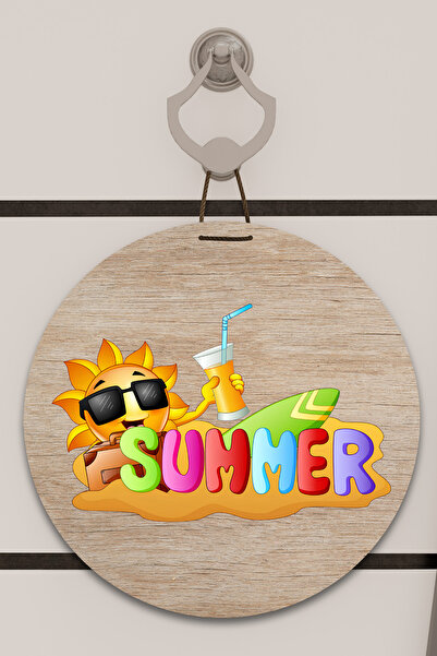 Dormot Digital Print Open Wooden, Standard, Sun Summer Themed, Door Ornament, Wall Ornament