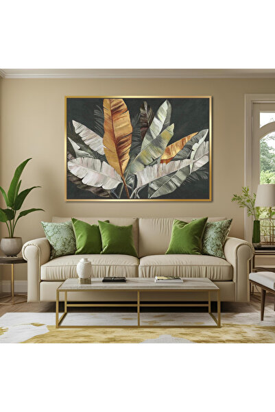 Markazip Altın Metal Çerçeveli Kanvas Tablo 70x100cm EYL87-K-A