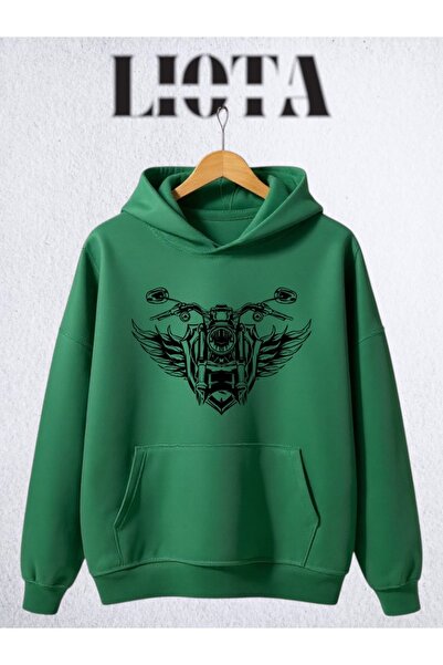 Vordevia Motor Wing Printed Sweatshirt Cotton