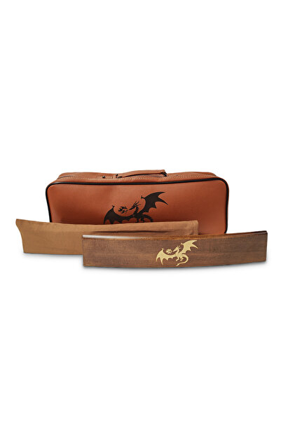 Helena Wood Art Ejderha Motifli Oval Okey Takımı