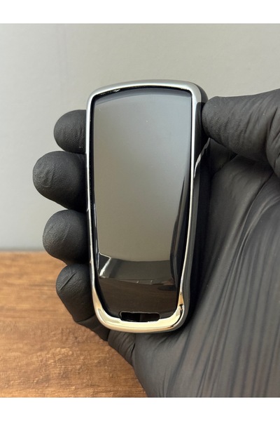 Luxe Aksesuarr Husă de protecție pentru chei din silicon cu 3 butoane pentru Audi Smart New Model B9 A4 A5 Q5 Q7 – Negru Argintiu