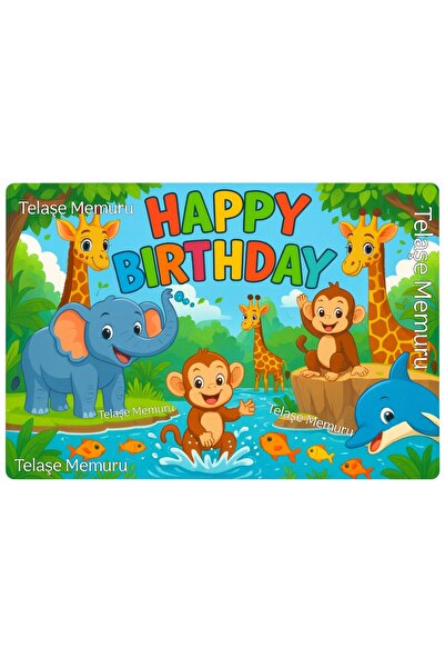 telaşe memuru طباعة رسمية لزينة الكيك والمعجنات الصالحة للأكل بطابع السفاري -...