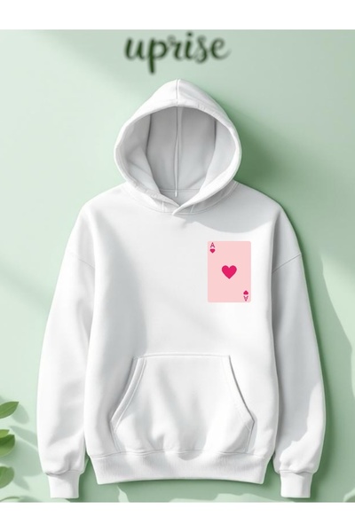 Vordevia Hanorac As cu imprimeu Cotton 3 Yarn O supradimensionat