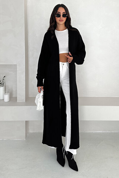 Noa Noa Жіночий довгий відкритий трикотажний тренч – без підкладки, сучасний та міський стиль