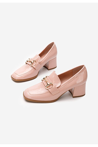 B T Shoes Loafers γυναικεια με τακουνι Ixea V2 ροζ