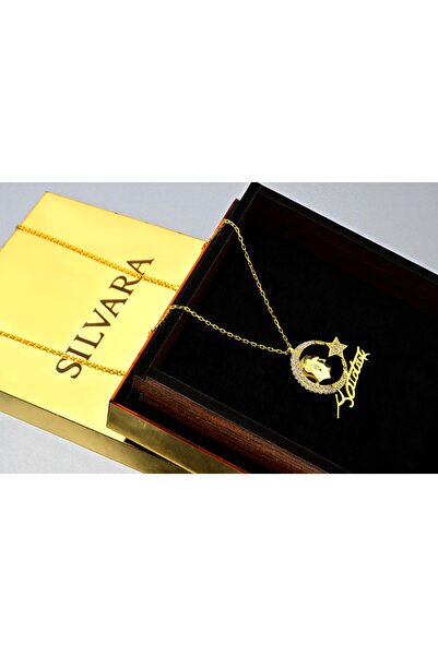 SOFT ATATÜRK KOLYE 925 AYAR GÜMÜŞ 18 AYAR ALTIN KAPLAMA 50 CM ZİNCİR ÖZEL AHŞAP HEDİYE KUTULU
