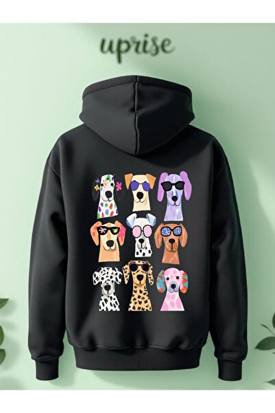 Vordevia Hanorac pentru câini cu imprimeu Cotton 3 Yarn O supradimensionat