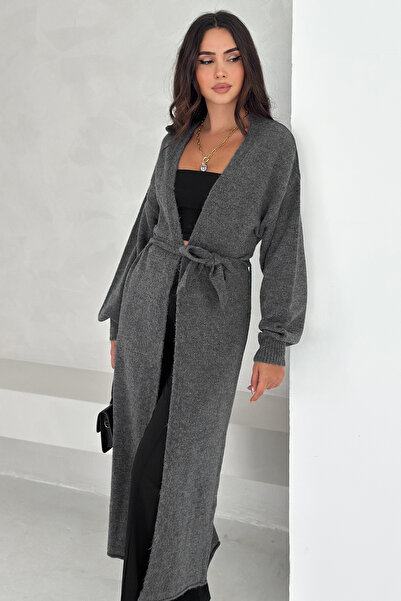 Noa Noa Жіночий довгий відкритий трикотажний тренч – без підкладки, сучасний та міський стиль