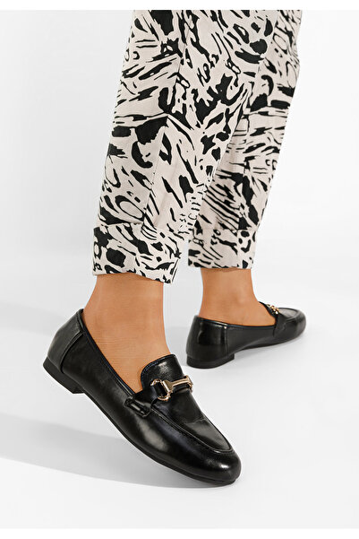 B T Shoes Černé dámské mokasíny Casica