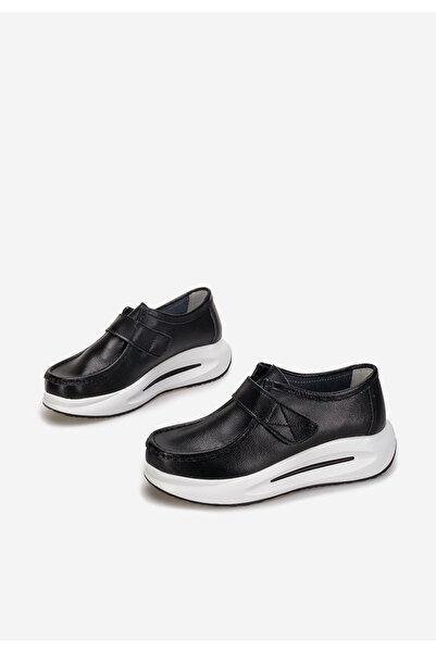 B T Shoes Čierne kožené mokasíny dámske Alseida