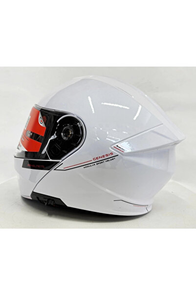 MT Kask Genesis Sv A0 Çene Açılır Kask Parlak Beyaz
