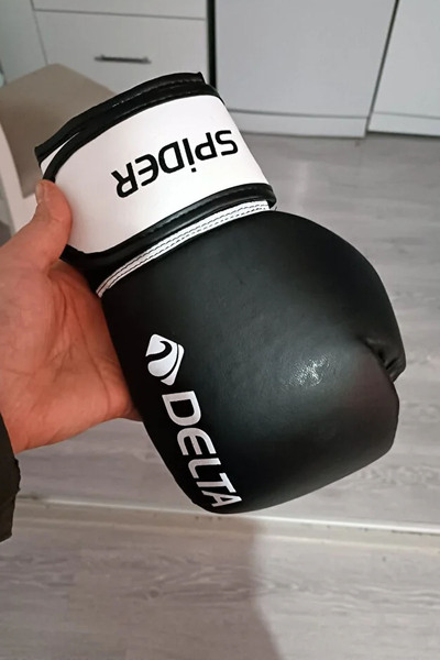 Delta Professional Spider Black Boxing Gloves 4 oz – Training for Kids & Teens, Kick Boxing Muay Thai
