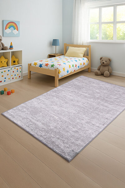 Bestekar Lunessa Gri Kaymaz Tabanlı Makinede Yıkanabilir Yumuşak Yüzeyli Leke...