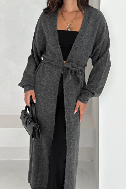 Noa Noa Жіночий довгий відкритий трикотажний тренч – без підкладки, сучасний та міський стиль