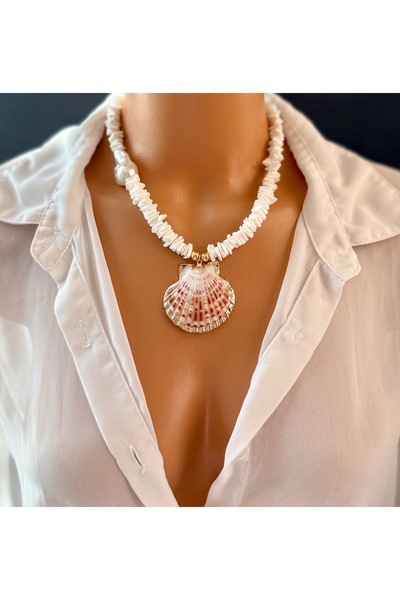 Limi Design Designer Mussel Necklace with Bead Mussel Accessories