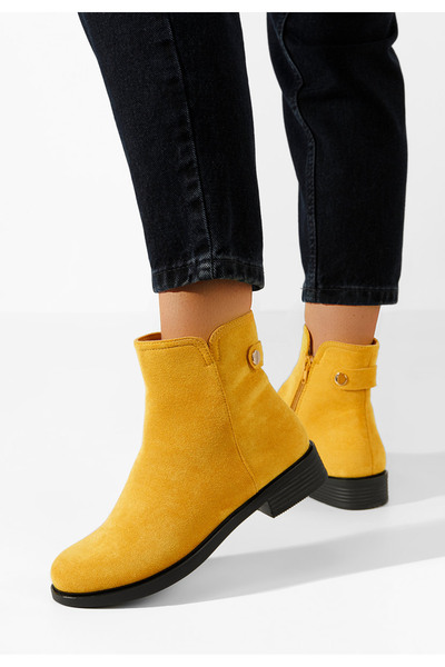 B T Shoes Γυναικεία μποτάκια Κιτρινα Rimina