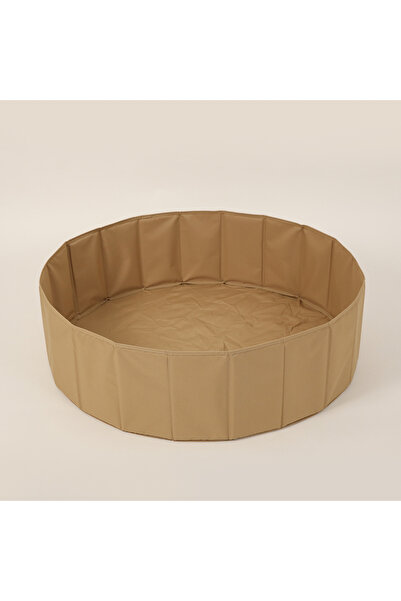 Choice darkkaqise 1pc Portable Ball Pit Pool （No balls）Diameter 100cm Khaki ColorOxford Cloth Round Indoor
