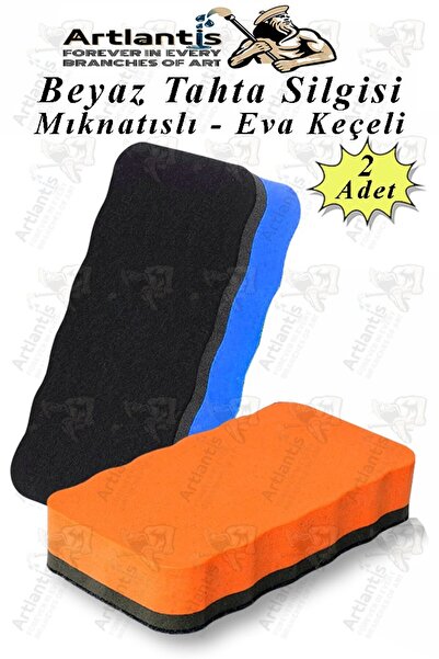 Artlantis Mıknatıslı Yazı Tahta Silgisi Eva 2 Adet Beyaz Yazı Tahtası Silgisi...