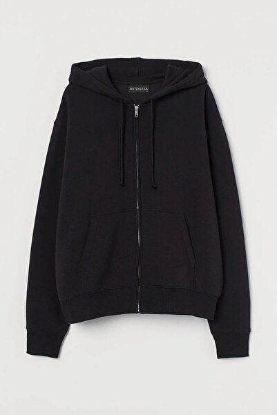 Vestiti Hanorac negru cu fermoar