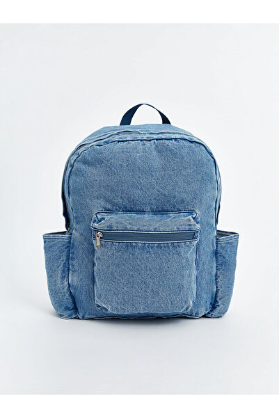 LC Waikiki Mavi Kadın Jean Sırt Çantası