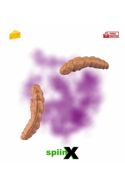 SpiinX PUPA SİLİKON YEM 35MM 12Lİ PEYNİR AROMALI RENK: COFFEE 24