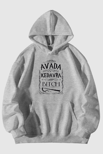 Vestiti Seria Harry Potter * AVADA KEDAVRA BITCH* Hanorac cu glugă unisex cu ...