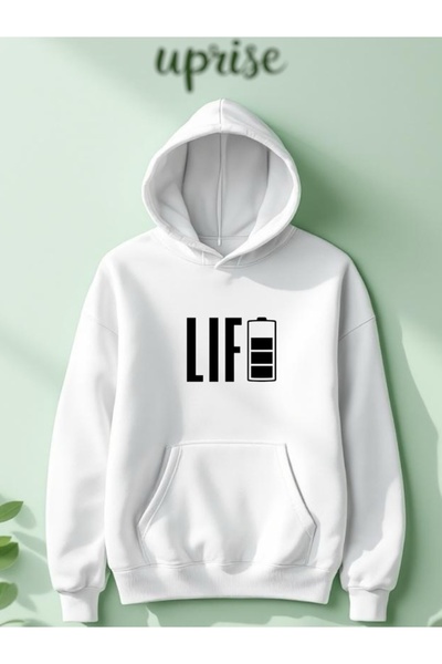 Vordevia سويت شيرت كبير الحجم من القطن المطبوع بـ 3 خيوط من لايف