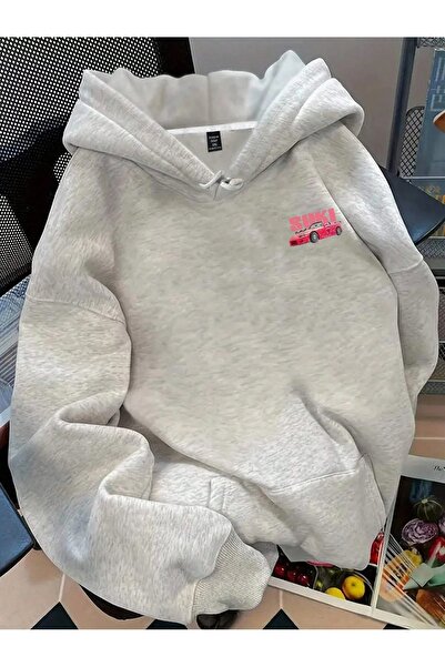 Vestiti سويت شيرت كبير الحجم بقلنسوة مطبوع من سوكي S2000