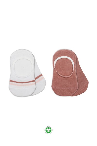 NW NessiWorld جوارب بيستايل من القطن الممشط مكونة من قطعتين مع حلقة سيليكون 30102 باللون الأبيض البودرة