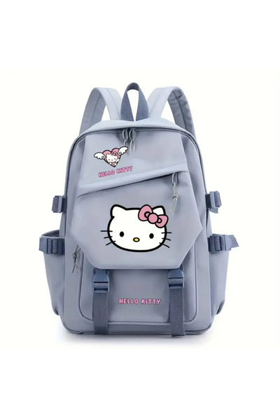 BABUN Sanrio Hello Kitty Çanta Okul Çantası Kız Çocuk Genç Sırt Çantası Asimetrik Cepli Sırt Çantası