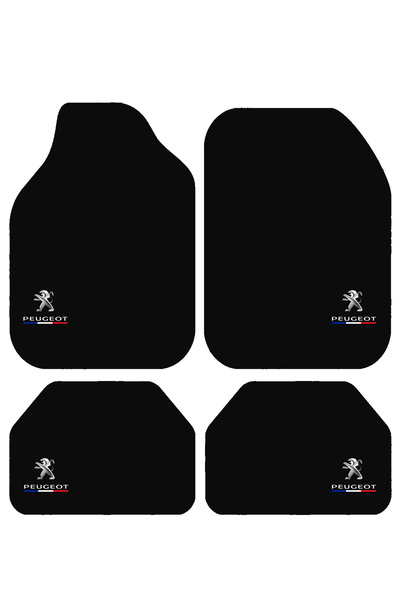 BigArts Home Peugeot Logolu Minimalist Siyah Dekoratif Oto Paspas Takımı – Un...