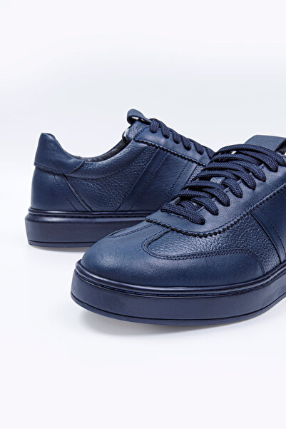 Vantaggio Veloce Lacivert İç ve Dış %100 Hakiki Deri Erkek Sneaker Ayakkabı