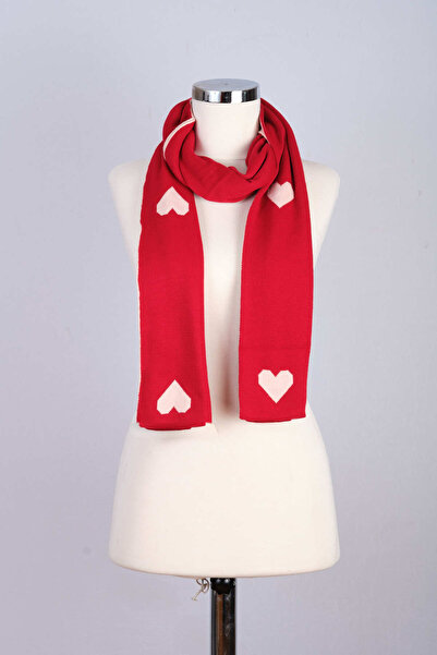 Sebir Moda Heart Patterned Double-Sided Mother-Daughter Matching Scarf (40X180Cm and 30X140Cm)