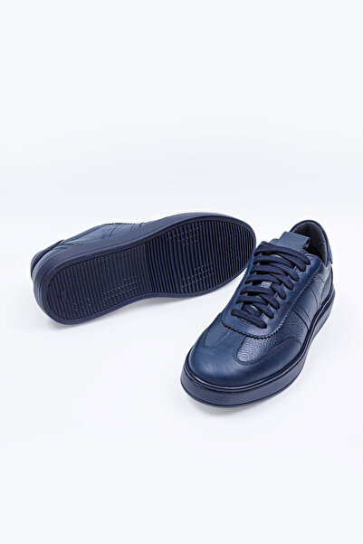 Vantaggio Veloce Lacivert İç ve Dış %100 Hakiki Deri Erkek Sneaker Ayakkabı