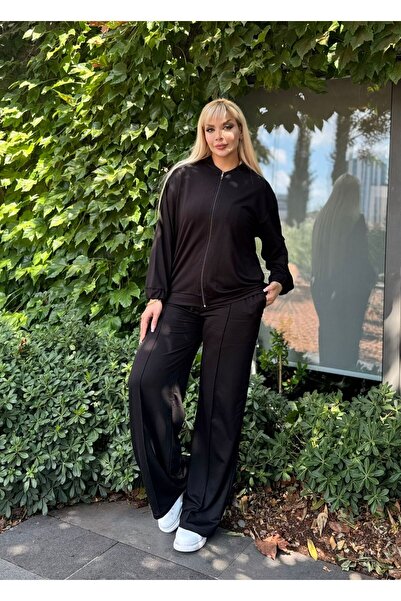 Butik Nilyam Γυναικεία ελαστική ζακέτα με γιακά δικαστή και φόρμα με τσέπες σε μεγάλο μέγεθος 24901