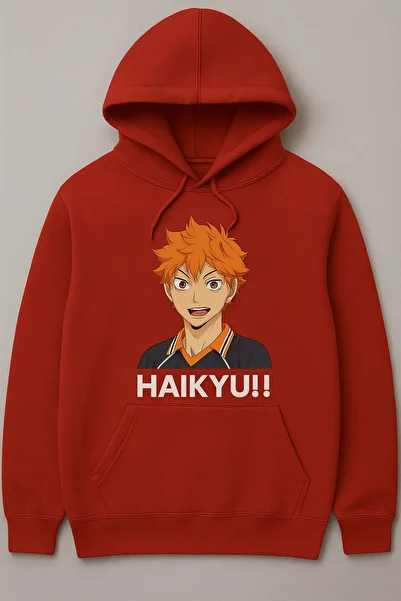 CLASSY.MODA Unisex Oversize 3 Thread Hoodie 👕   Haikyuu Anime Patterned Hooded Sweatshirt Comfortable Casual Style
