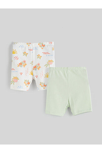 LC Waikiki Nevavm Girls' Baby Leggings with Elastic Waist, Pack of 2