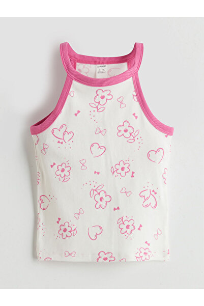 LC Waikiki Özmarka Noul sezon Maiou cu guler halter cu flori pentru fete