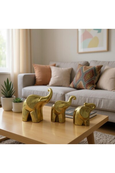 CONCRETE-ELEPHANT SET-GOLD