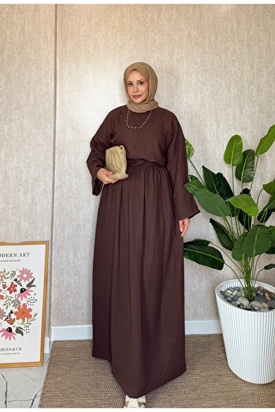 Moda Lippa Kakao Muslin Skirted Loose Set