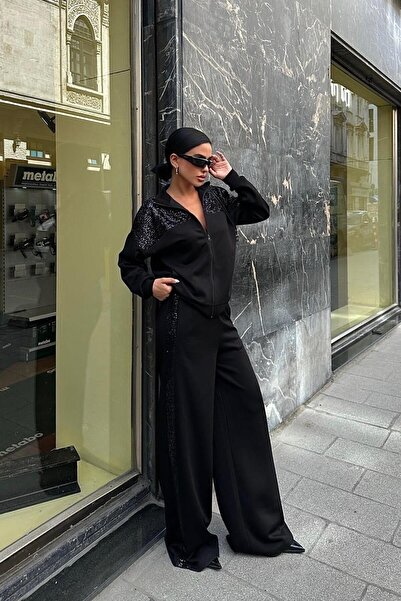 THE VOLER Set modal cu paiete Oeillet -NEGRU