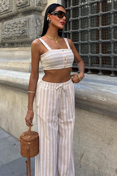 THE VOLER Karolina Linen Set - Beige