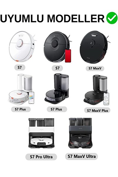 Roborock S7 / S7 MaxV / S7 MaxV Ultra Uyumlu Yedek Mop Bezi – 2’li Set