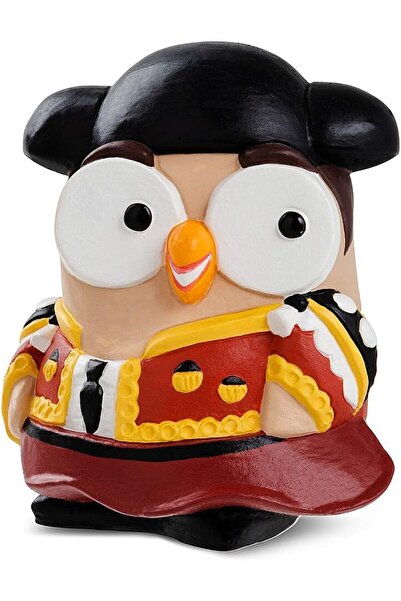 EGAN تمثال غوفي، مصارع ثيران إسباني ثقافي - تماثيل بومة مزخرفة مرسومة يدويًا للمنزل