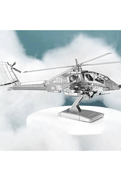 Choice12 مجموعة أحجية معدنية ثلاثية الأبعاد لطائرة AH-64، أحجيات مقطوعة باللي...