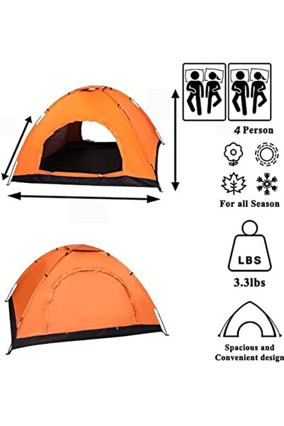 Generic GO2CAMPS Camping Tent 4 Person, Instant Automatic Pop Up Dome Tent, Portable Windproof Lightweight f