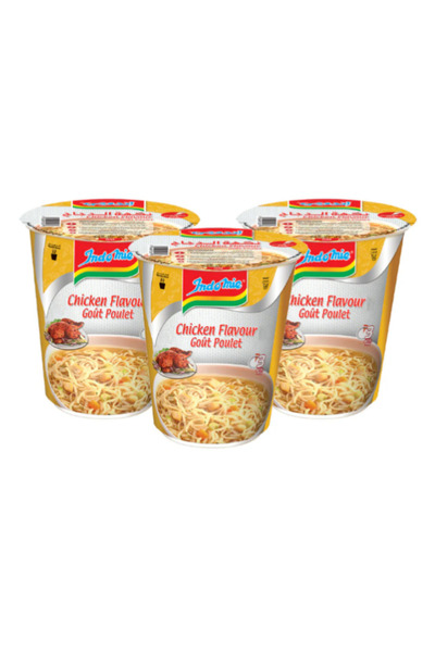 İndomie نودلز سريعة التحضير، معتمدة حلال، بنكهة الدجاج - (60 جم ​​× عبوة من 3 قطع) × 6